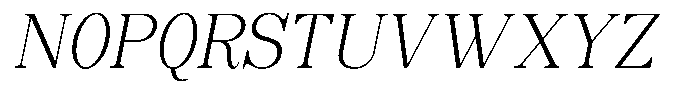 Soffline Soffline-Semi Condensed Extra Light Italic Font UPPERCASE