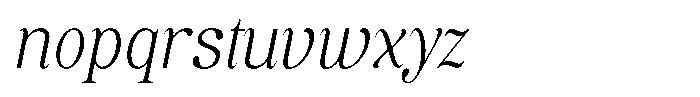 Soffline Soffline-Semi Condensed Extra Light Italic Font LOWERCASE