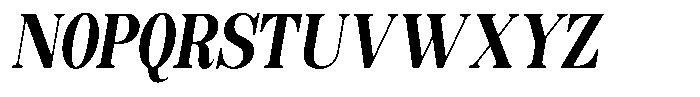 Soffline Soffline-Ultra Condensed Extra Bold Italic Font UPPERCASE