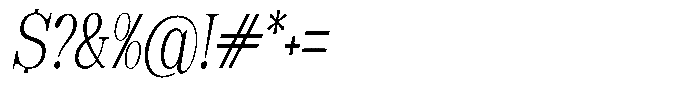 Soffline Soffline-Ultra Condensed Extra Light Italic Font OTHER CHARS