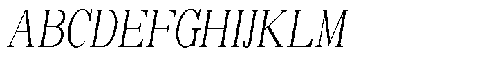 Soffline Soffline-Ultra Condensed Extra Light Italic Font UPPERCASE