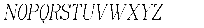 Soffline Soffline-Ultra Condensed Extra Light Italic Font UPPERCASE