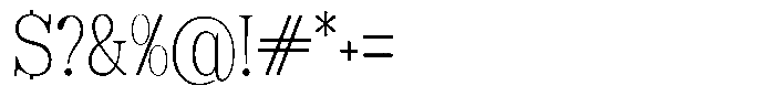 Soffline Thin Condensed Font OTHER CHARS