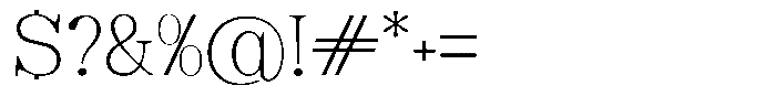 Soffline Thin Expanded Font OTHER CHARS