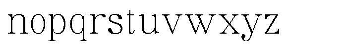 Soffline Thin Expanded Font LOWERCASE