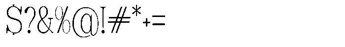Soffline Thin Extra Condensed Font OTHER CHARS