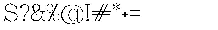 Soffline Thin Extra Expanded Font OTHER CHARS