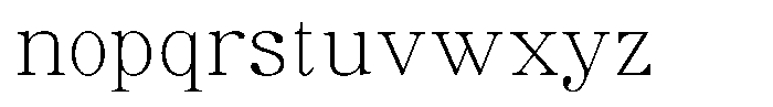 Soffline Thin Extra Expanded Font LOWERCASE