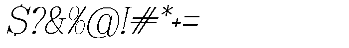 Soffline Thin Italic Font OTHER CHARS