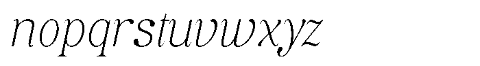 Soffline Thin Italic Font LOWERCASE