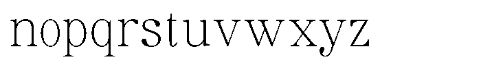 Soffline Thin Semi Expanded Font LOWERCASE