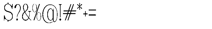 Soffline Thin Ultra Condensed Font OTHER CHARS