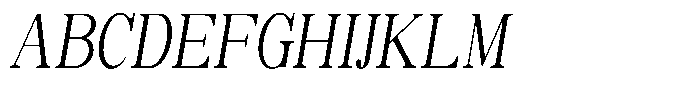 Soffline Ultra Condensed Light Italic Font UPPERCASE