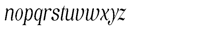 Soffline Ultra Condensed Light Italic Font LOWERCASE