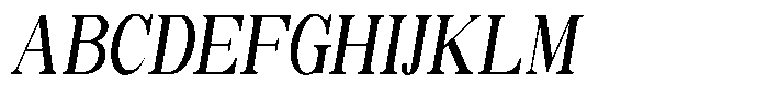 Soffline Ultra Condensed Medium Italic Font UPPERCASE