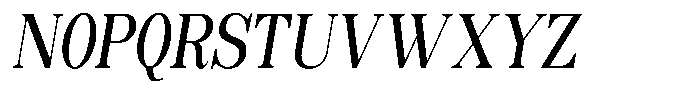 Soffline Ultra Condensed Medium Italic Font UPPERCASE