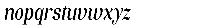 Soffline Ultra Condensed Medium Italic Font LOWERCASE