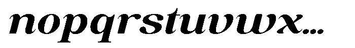Soffline Ultra Expanded Bold Italic Font LOWERCASE