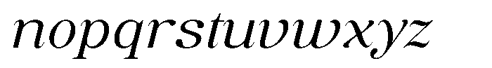 Soffline Ultra Expanded Light Italic Font LOWERCASE