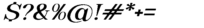 Soffline Ultra Expanded Medium Italic Font OTHER CHARS