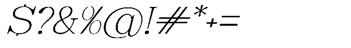 Soffline Ultra Expanded Thin Italic Font OTHER CHARS