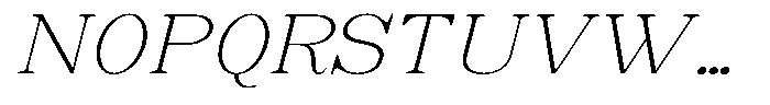 Soffline Ultra Expanded Thin Italic Font UPPERCASE