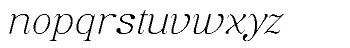 Soffline Ultra Expanded Thin Italic Font LOWERCASE