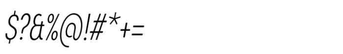 Sofia Pro Compact Extra Light Italic Font OTHER CHARS