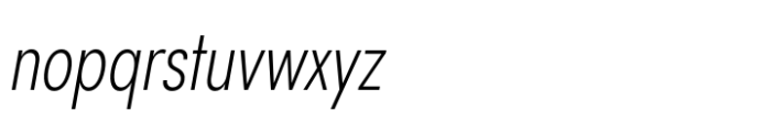 Sofia Pro Compact Extra Light Italic Font LOWERCASE