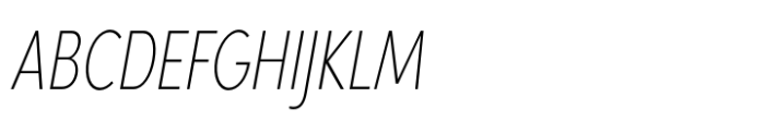 Sofia Pro Compact Ultra Light Italic Font UPPERCASE