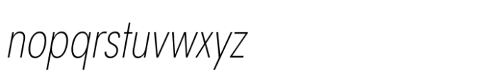 Sofia Pro Compact Ultra Light Italic Font LOWERCASE