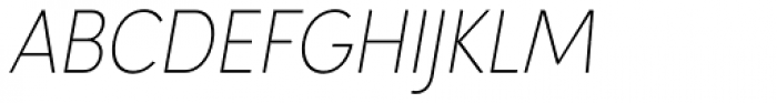 Sofia Pro Condensed UltraLight Italic Font UPPERCASE