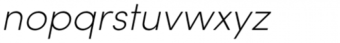 Sofia Pro ExtraLight Italic Font LOWERCASE