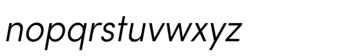 Sofia Pro Narrow Light Italic Font LOWERCASE