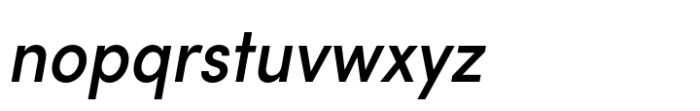 Sofia Pro Narrow Medium Italic Font LOWERCASE