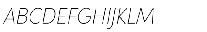Sofia Pro Narrow Ultra Light Italic Font UPPERCASE