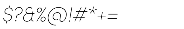 Sofia Pro Ultra Light Italic Font OTHER CHARS