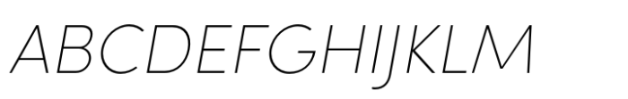 Sofia Pro Ultra Light Italic Font UPPERCASE