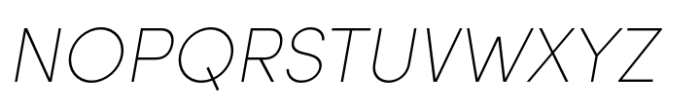 Sofia Pro Ultra Light Italic Font UPPERCASE