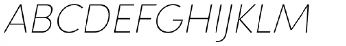 Sofia Pro UltraLight Italic Font UPPERCASE