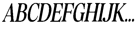 Sofian Monika Condensed Italic Font UPPERCASE