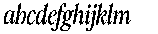 Sofian Monika Condensed Italic FONT