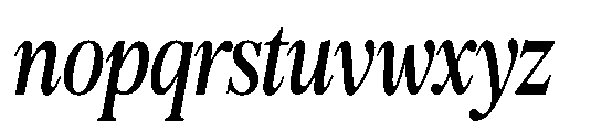 Sofian Monika Condensed Italic Font LOWERCASE