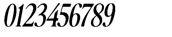 Sofian Monika Display Condensed Italic Font OTHER CHARS