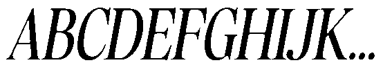 Sofian Monika Display Condensed Italic Font UPPERCASE
