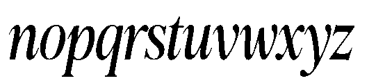 Sofian Monika Display Condensed Italic Font LOWERCASE