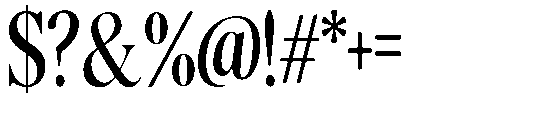Sofian Monika Display Condensed Font OTHER CHARS