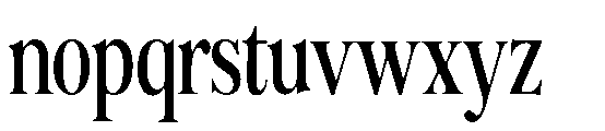 Sofian Monika Display Condensed Font LOWERCASE