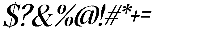 Sofian Monika Display Italic Font OTHER CHARS