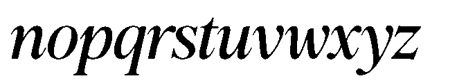 Sofian Monika Display Italic Font LOWERCASE